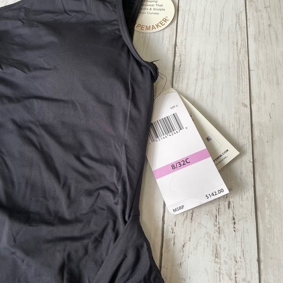 Contours By Coco Reef Shapmaker Swimwear 8/32c Black MSRP $ 142 - Picture 3 of 7